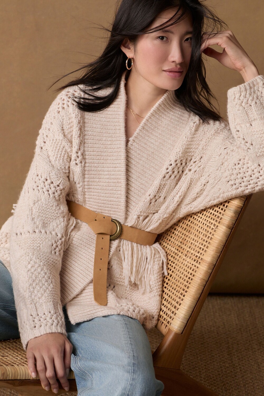 Мягкий на ощупь вязаный кардиган с бахромой Next, белый
Мягкий на ощупь вязаный кардиган с бахромой Next, белый