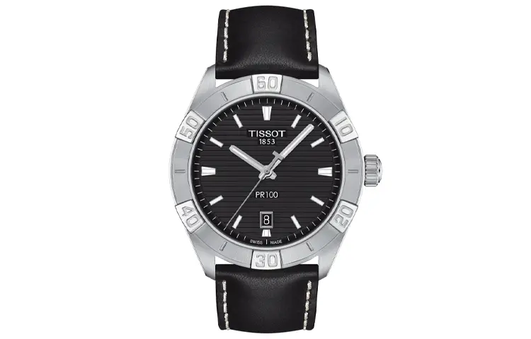 Часы мужские кварцевые PR100 Collection 42 мм черный циферблат корпус из нержавеющей стали кожаный ремешок TISSOT
Часы мужские кварцевые PR100 Collection 42 мм черный циферблат корпус из нержавеющей стали кожаный ремешок TISSOT