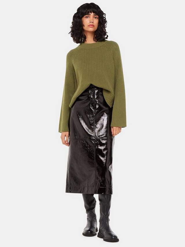 Ребристый джемпер с круглым вырезом Whistles, Khaki
Ребристый джемпер с круглым вырезом Whistles, Khaki