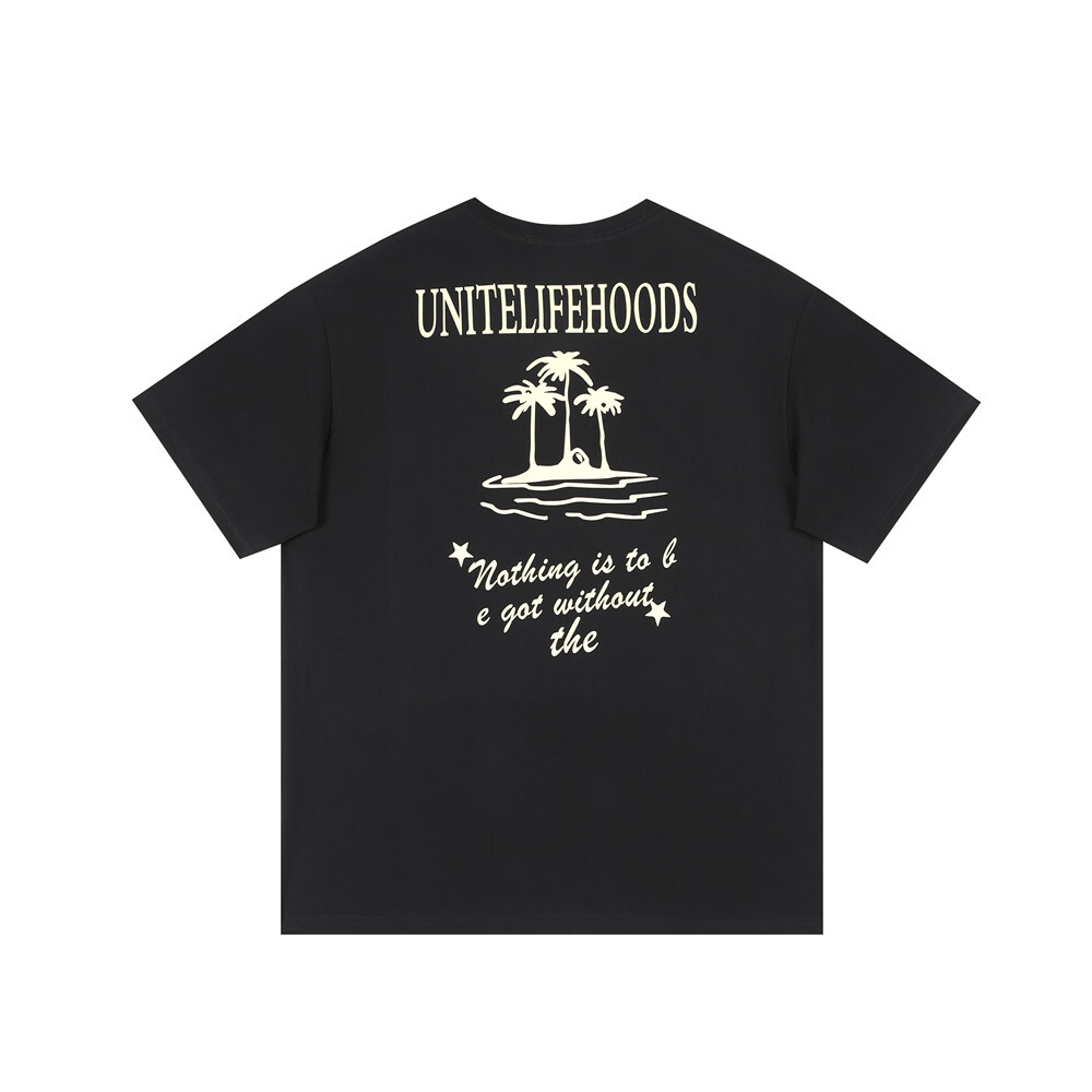 Футболка унисекс Unite Life HOODS, Черный 
Футболка унисекс Unite Life HOODS, Черный