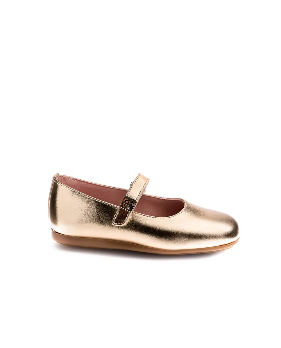 Кожаные балетки для девочек на застежке-липучке Pablosky, золотой
Кожаные балетки для девочек на застежке-липучке Pablosky, золотой