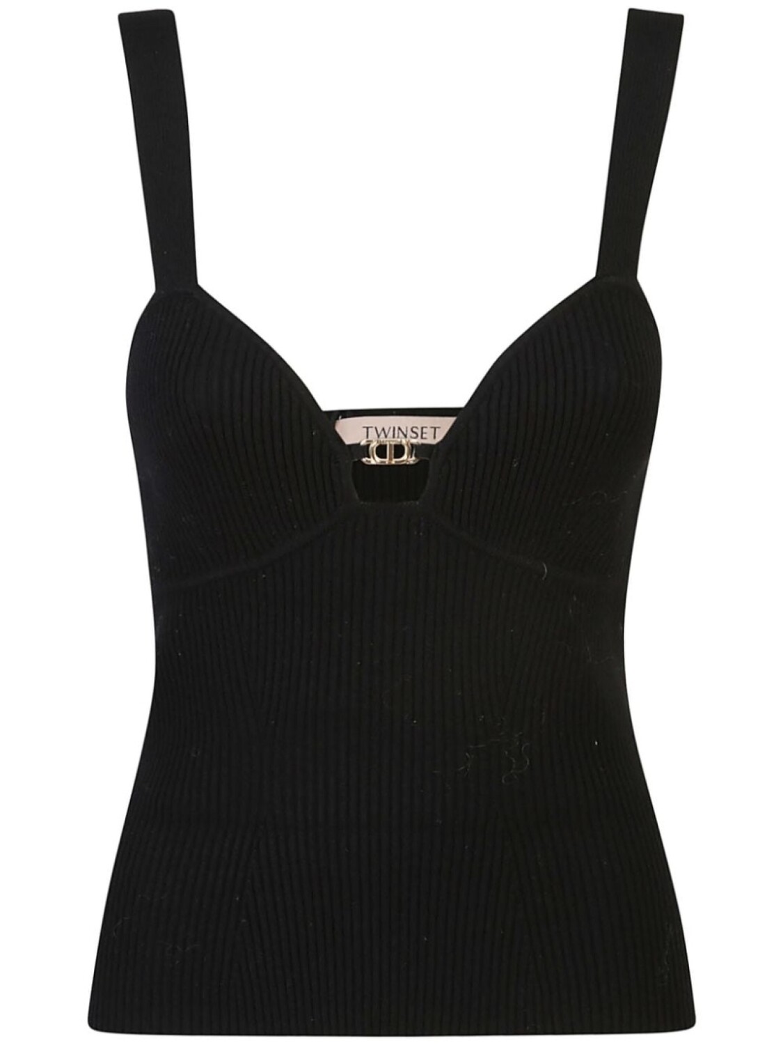 TWINSET вязаный топ с логотипом, черный
TWINSET вязаный топ с логотипом, черный