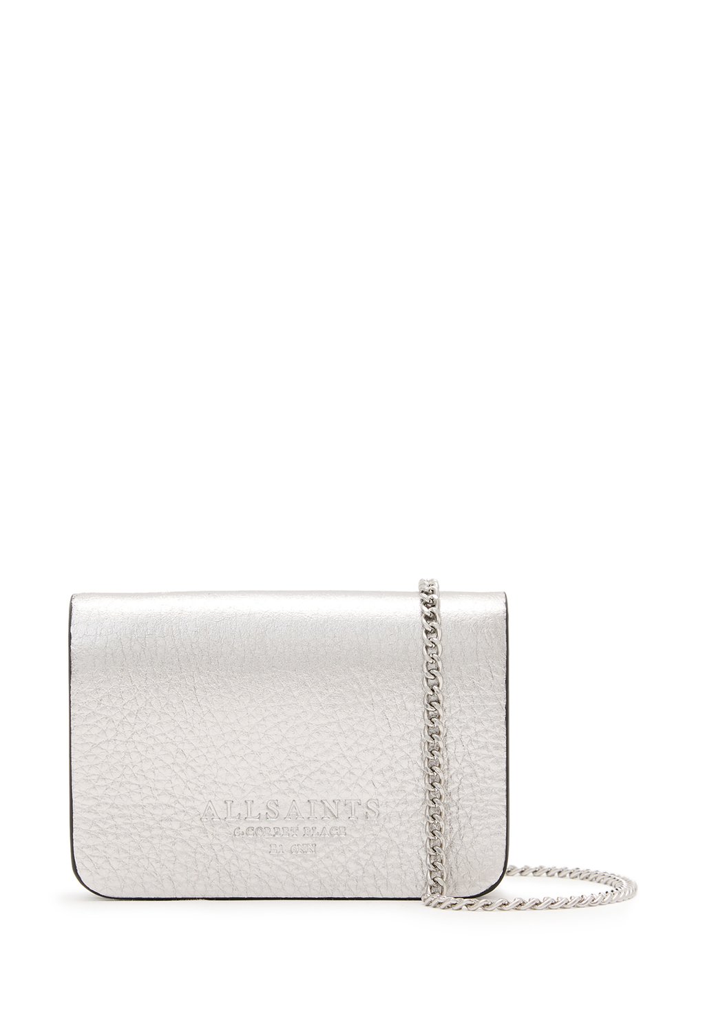 Клатч HONORE AllSaints, серебряный 
Клатч HONORE AllSaints, серебряный