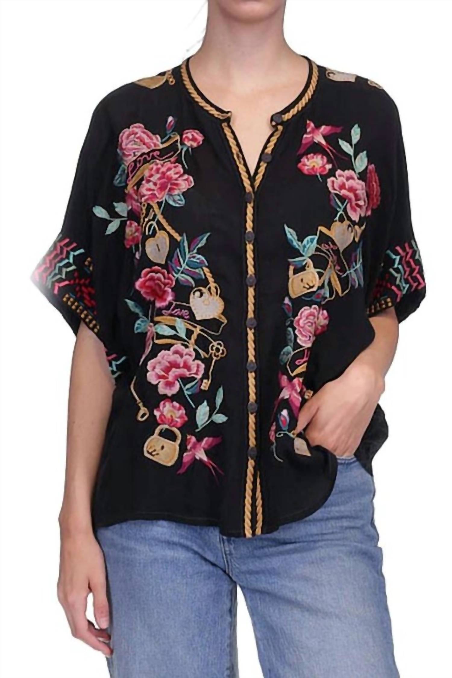 Блузка Roylane Eddy черная Johnny Was
Блузка Roylane Eddy черная Johnny Was