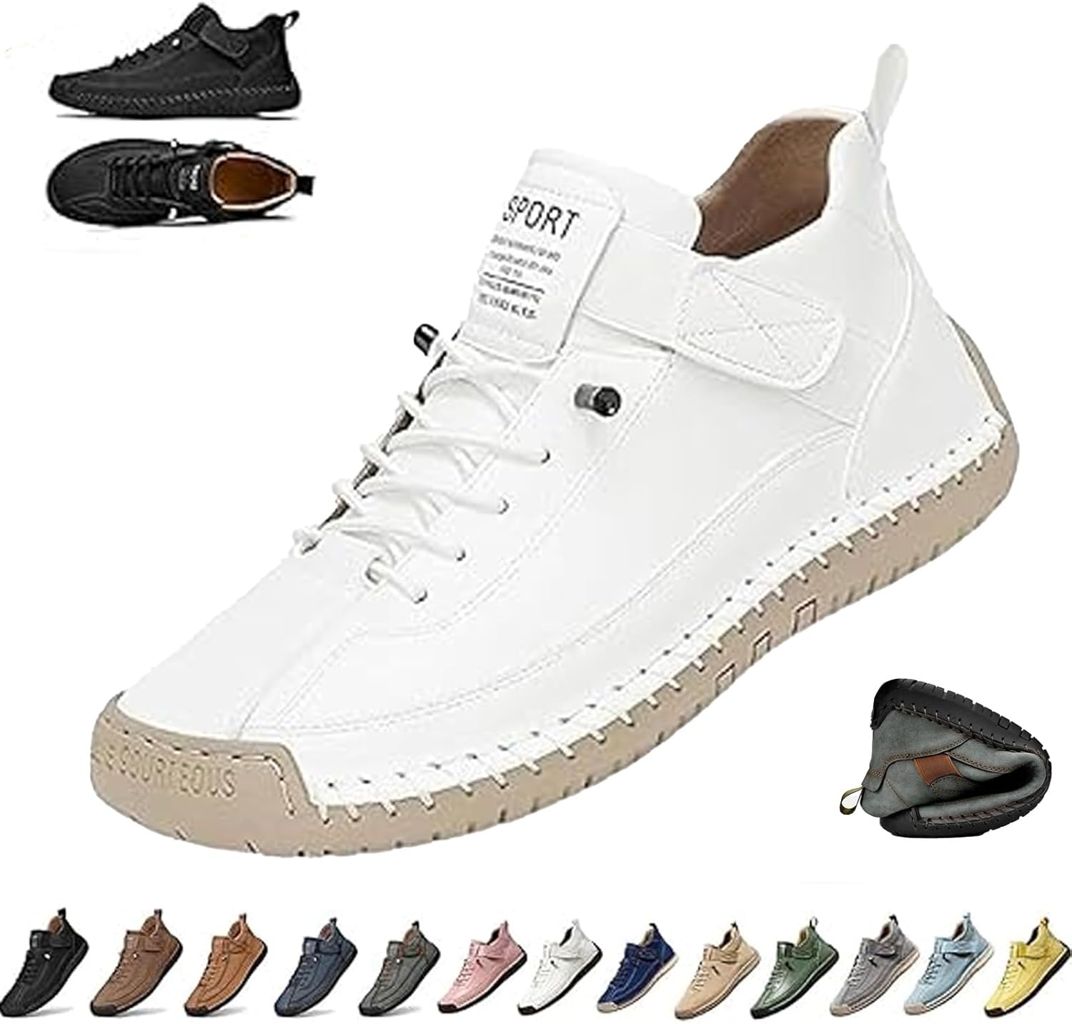 Женские ручной работы кожаные ортопедические комфортные туфли, унисекс удобные ортопедические кроссовки, мужские слипоны для ходьбы Ghtrhsb, белый
Женские ручной работы кожаные ортопедические комфортные туфли, унисекс удобные ортопедические кроссовки, мужские слипоны для ходьбы Ghtrhsb, белый