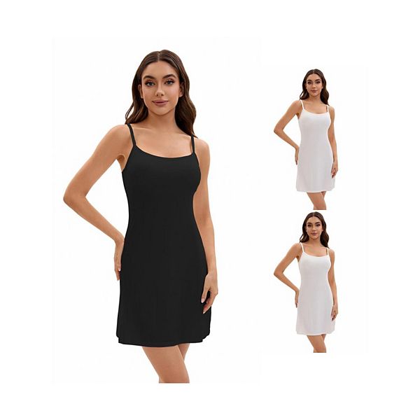 3 упаковки женских регулируемых камисоль на бретелях с встроенным бюстгальтером под платье Inspire Chic, White Black
3 упаковки женских регулируемых камисоль на бретелях с встроенным бюстгальтером под платье Inspire Chic, White Black