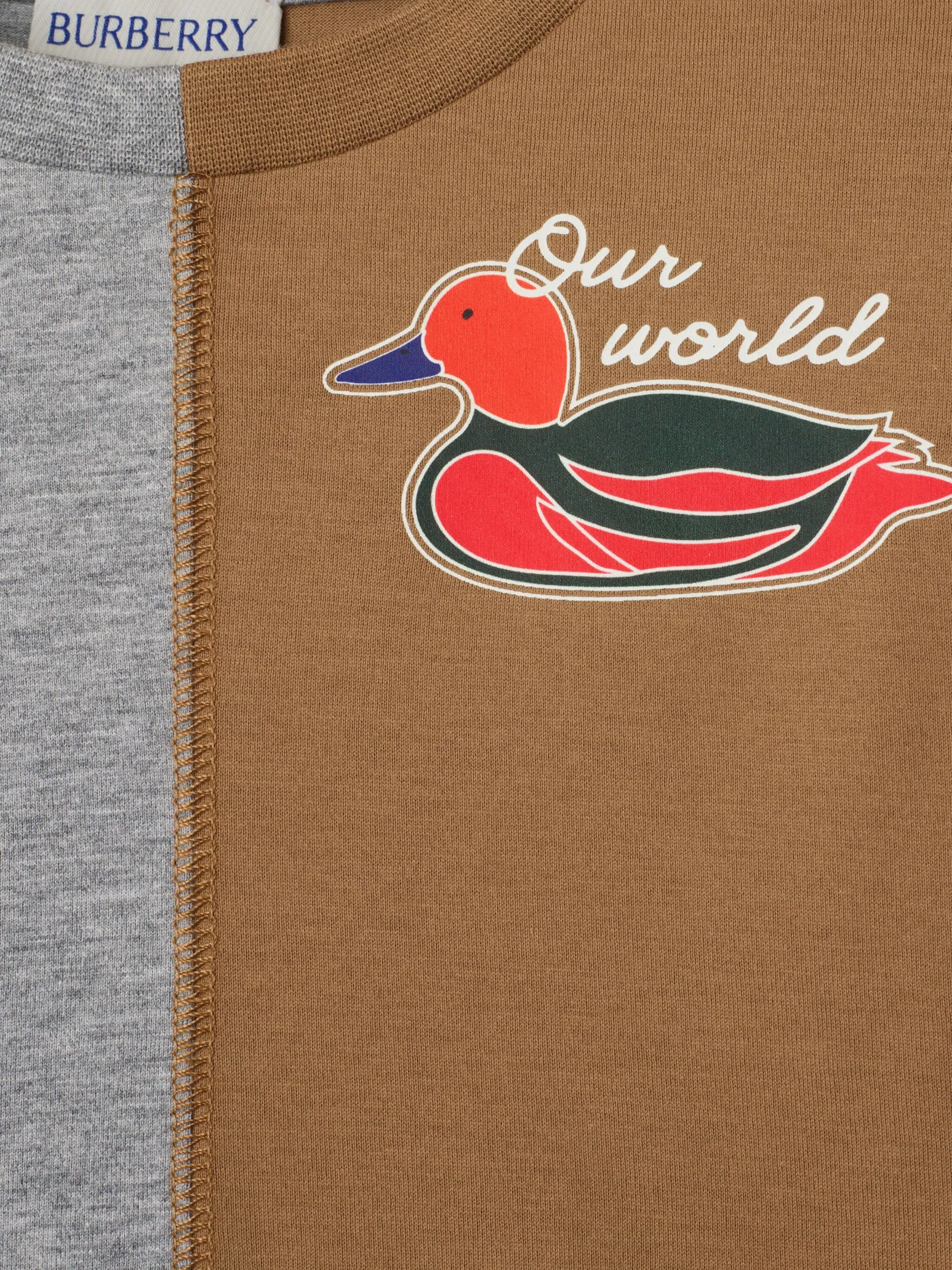 Футболка Duck в стиле колор-блок Burberry Kids, коричневый
Футболка Duck в стиле колор-блок Burberry Kids, коричневый