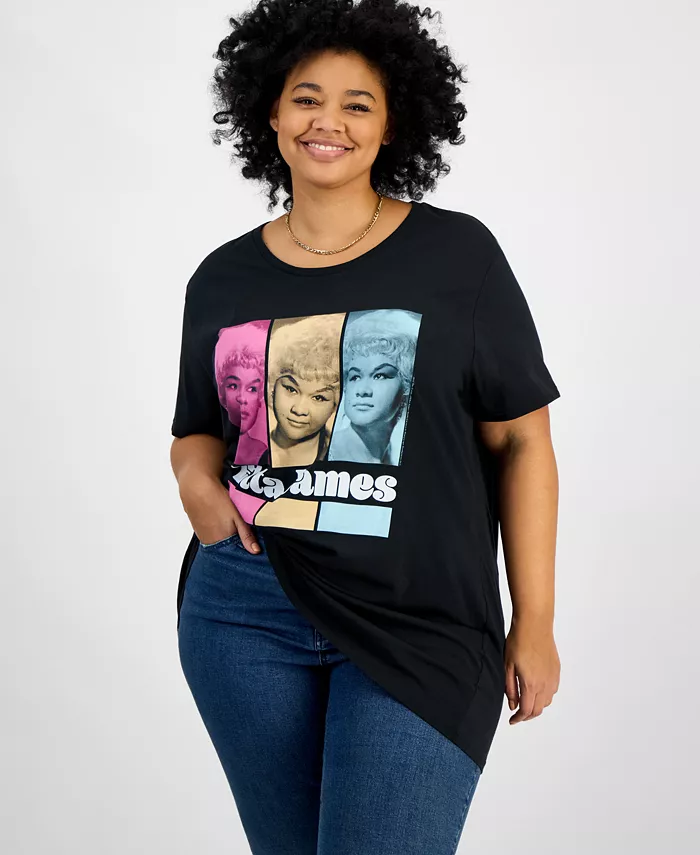 Модная хлопковая футболка с рисунком Этты Джеймс больших размеров Hybrid Apparel, черный
Модная хлопковая футболка с рисунком Этты Джеймс больших размеров Hybrid Apparel, черный