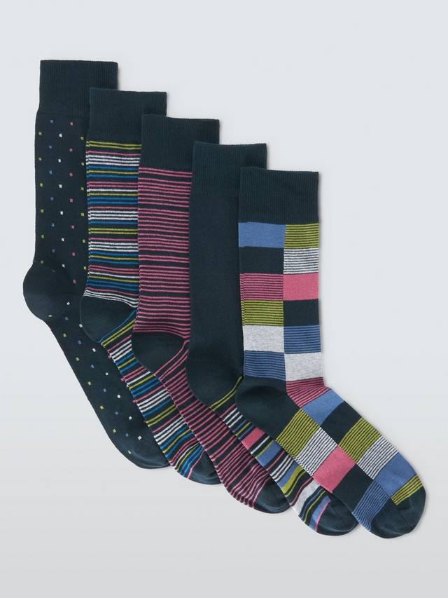 Носки из органического хлопка с ассорти полосками John Lewis, Pack of 5, Blue Multi
Носки из органического хлопка с ассорти полосками John Lewis, Pack of 5, Blue Multi