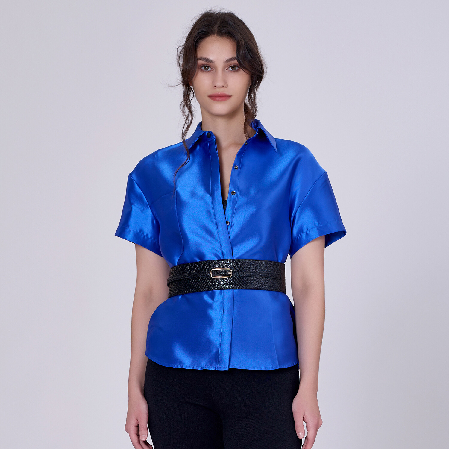 Рубашка с короткими рукавами из тафты S&J Weekends, синий
Рубашка с короткими рукавами из тафты S&J Weekends, синий