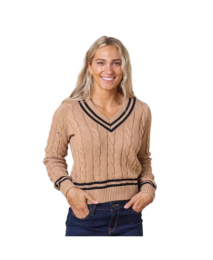 Женский свитер для крикета с длинными рукавами и v-образным вырезом Hope & Henry, коричневый
Женский свитер для крикета с длинными рукавами и v-образным вырезом Hope & Henry, коричневый