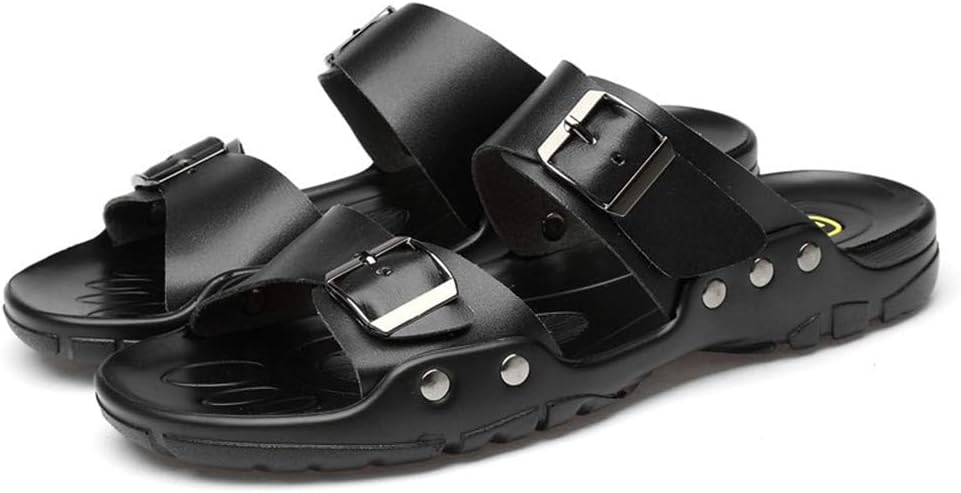 Мужские летние повседневные кожаные шлепанцы Asifn с открытым носком, дышащие, нескользящие, износостойкие, прочные пляжные сандалии, черный
Мужские летние повседневные кожаные шлепанцы Asifn с открытым носком, дышащие, нескользящие, износостойкие, прочные пляжные сандалии, черный