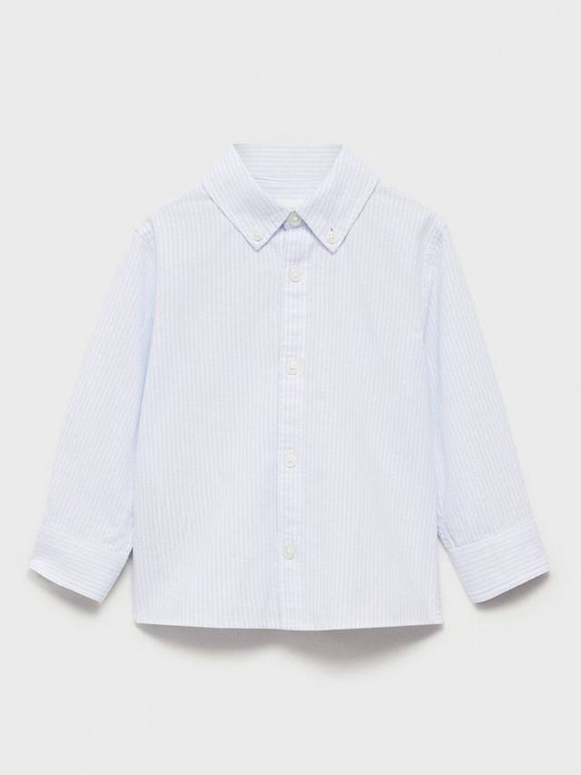 Детская полосатая рубашка из хлопкового оксфорда Mango, Light Blue
Детская полосатая рубашка из хлопкового оксфорда Mango, Light Blue