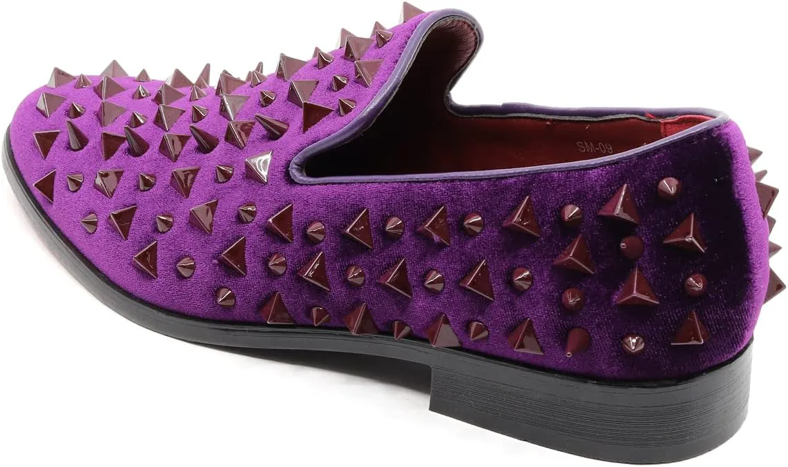 Мужские бархатные модные туфли-лоферы Metrocharm с заостренным носком, смокинговые, без шнурков SM-09, фиолетовый
Мужские бархатные модные туфли-лоферы Metrocharm с заостренным носком, смокинговые, без шнурков SM-09, фиолетовый