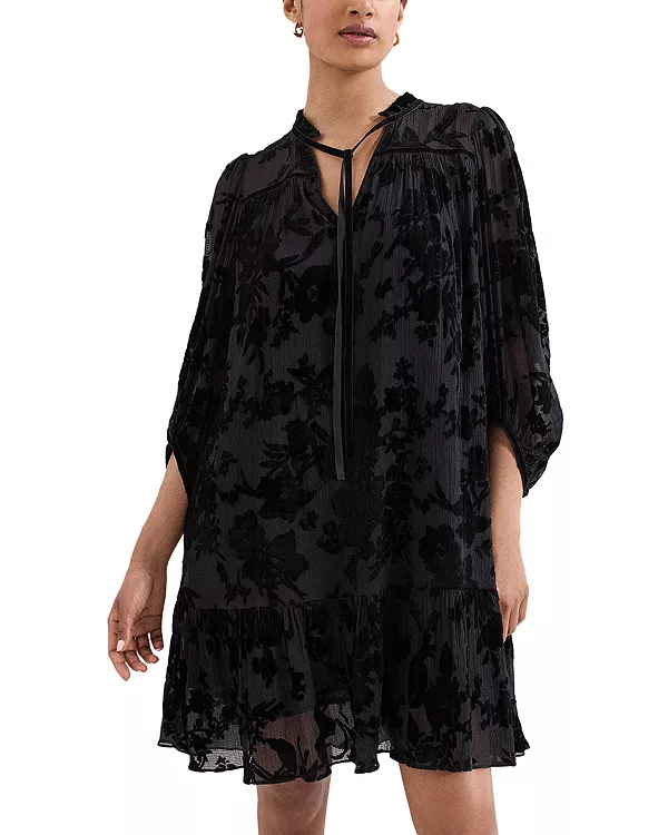 Бархатное платье Милы с эффектом выгорания Phase Eight, черный
Бархатное платье Милы с эффектом выгорания Phase Eight, черный