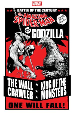 Godzilla vs Spider Man #1 Lee Garbett Versus Var (Marvel Comics Entertainment)
Godzilla vs Spider Man #1 Lee Garbett Versus Var (Marvel Comics Entertainment)