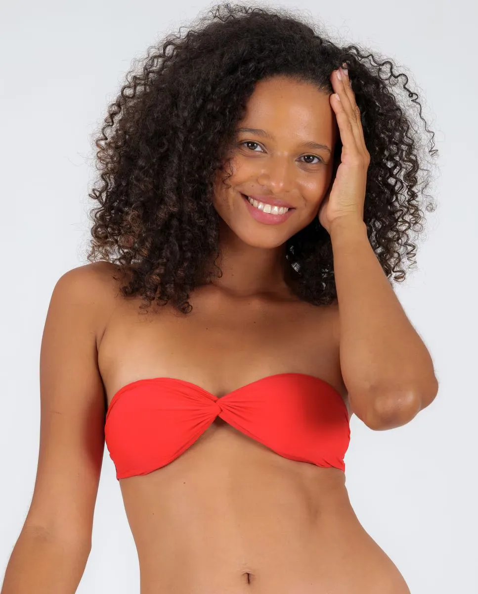 Однотонный лиф бикини бандо с мягкой подкладкой Río de Sol, красный
Однотонный лиф бикини бандо с мягкой подкладкой Río de Sol, красный