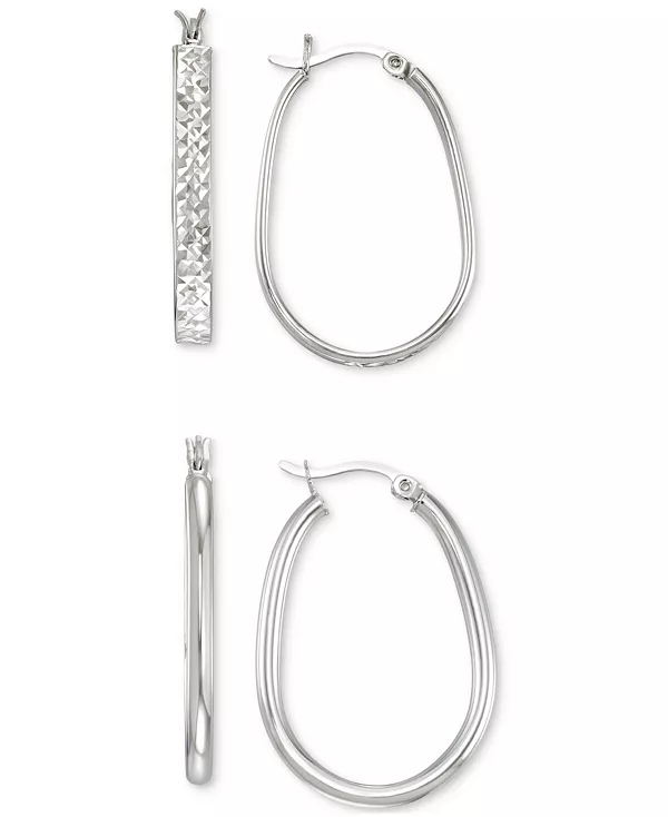 2-Предметные овальные серьги-кольца из матового и полированного золота 14 карат, оправленные в стерлинговое серебро и стерлинговое серебро Macy'S, silver
2-Предметные овальные серьги-кольца из матового и полированного золота 14 карат, оправленные в стерлинговое серебро и стерлинговое серебро Macy'S, silver