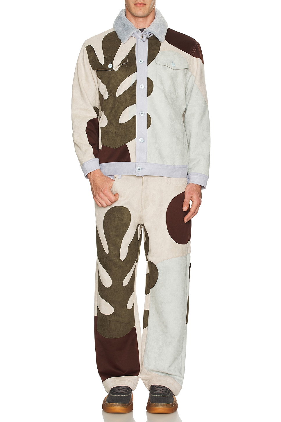 Жакет из замши в стиле пэчворк Kidsuper, Multi
Жакет из замши в стиле пэчворк Kidsuper, Multi