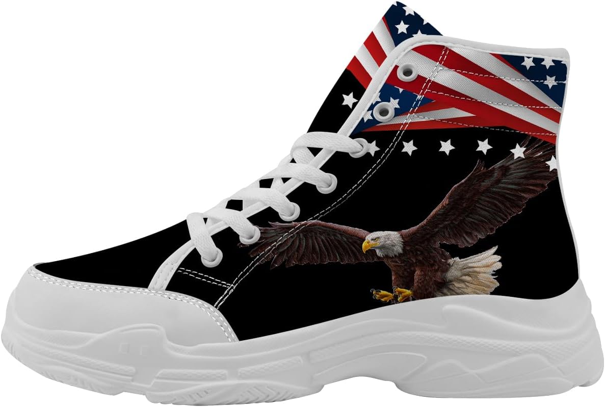 Кеды для мужчин и женщин на шнуровке, высокие кроссовки с флагом США, подарок для нее и для него Quorax, белый/черный/красный
Кеды для мужчин и женщин на шнуровке, высокие кроссовки с флагом США, подарок для нее и для него Quorax, белый/черный/красный