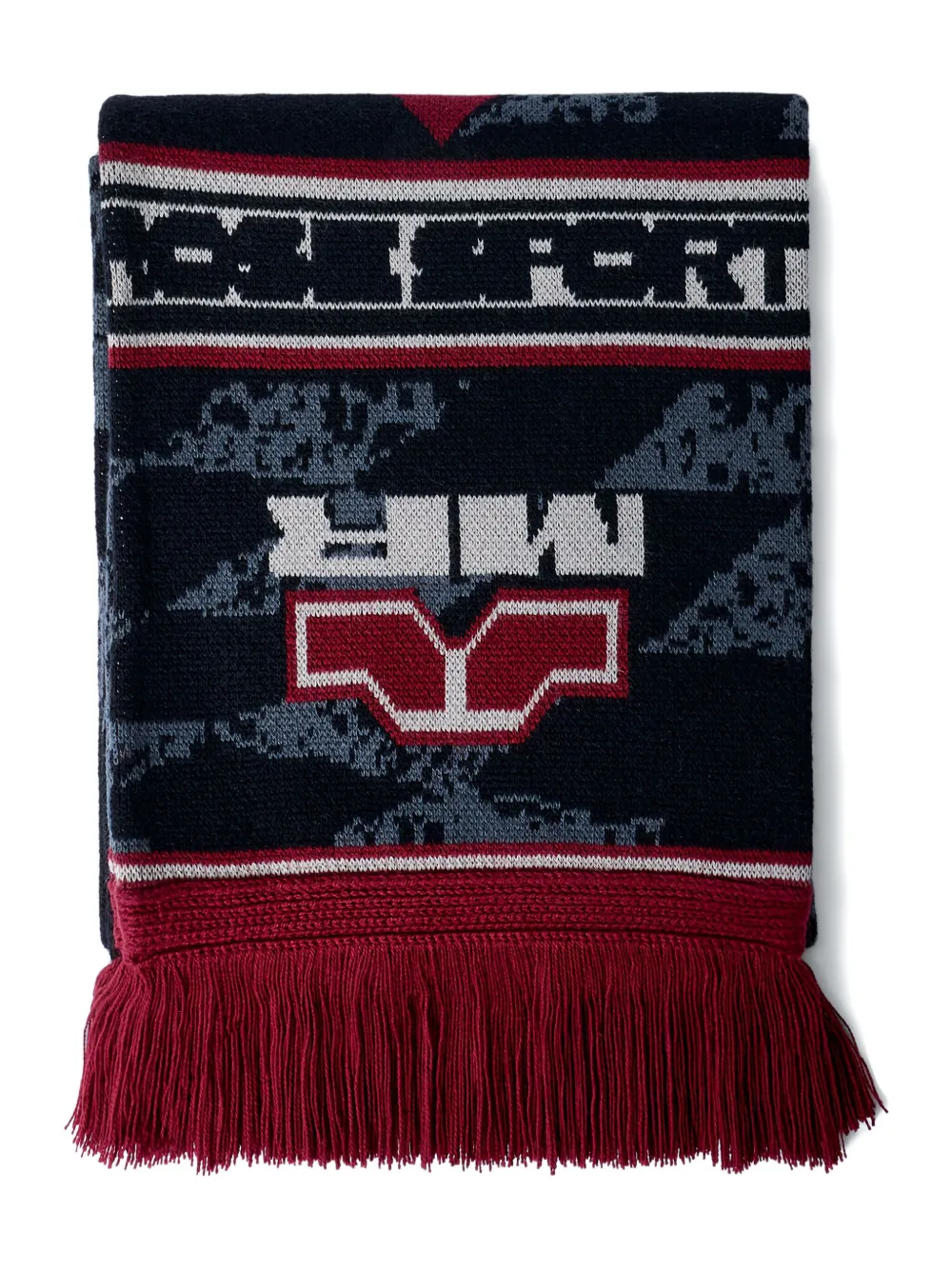 Шарф с бахромой и логотипом Martine Rose, серый
Шарф с бахромой и логотипом Martine Rose, серый