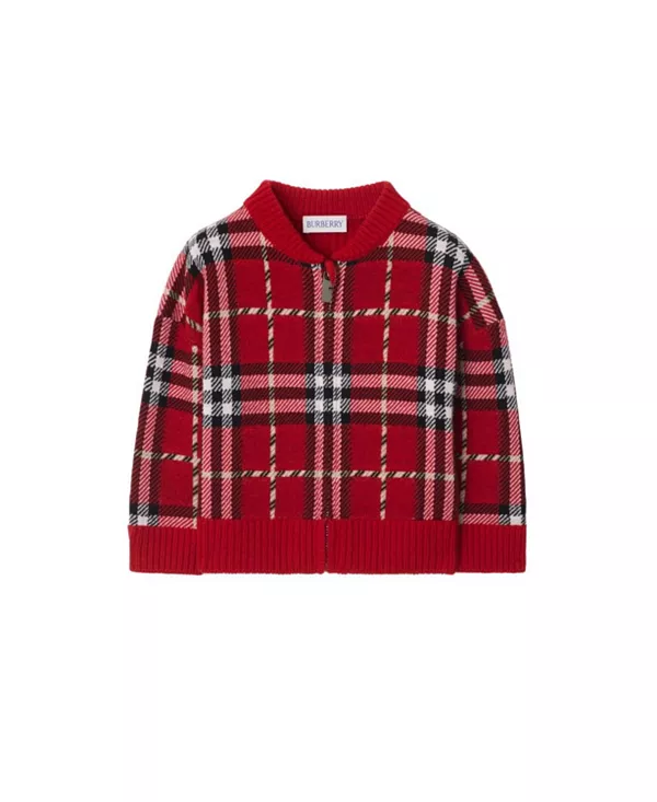 Детская шерстяная куртка-бомбер в клетку. Burberry, красный
Детская шерстяная куртка-бомбер в клетку. Burberry, красный