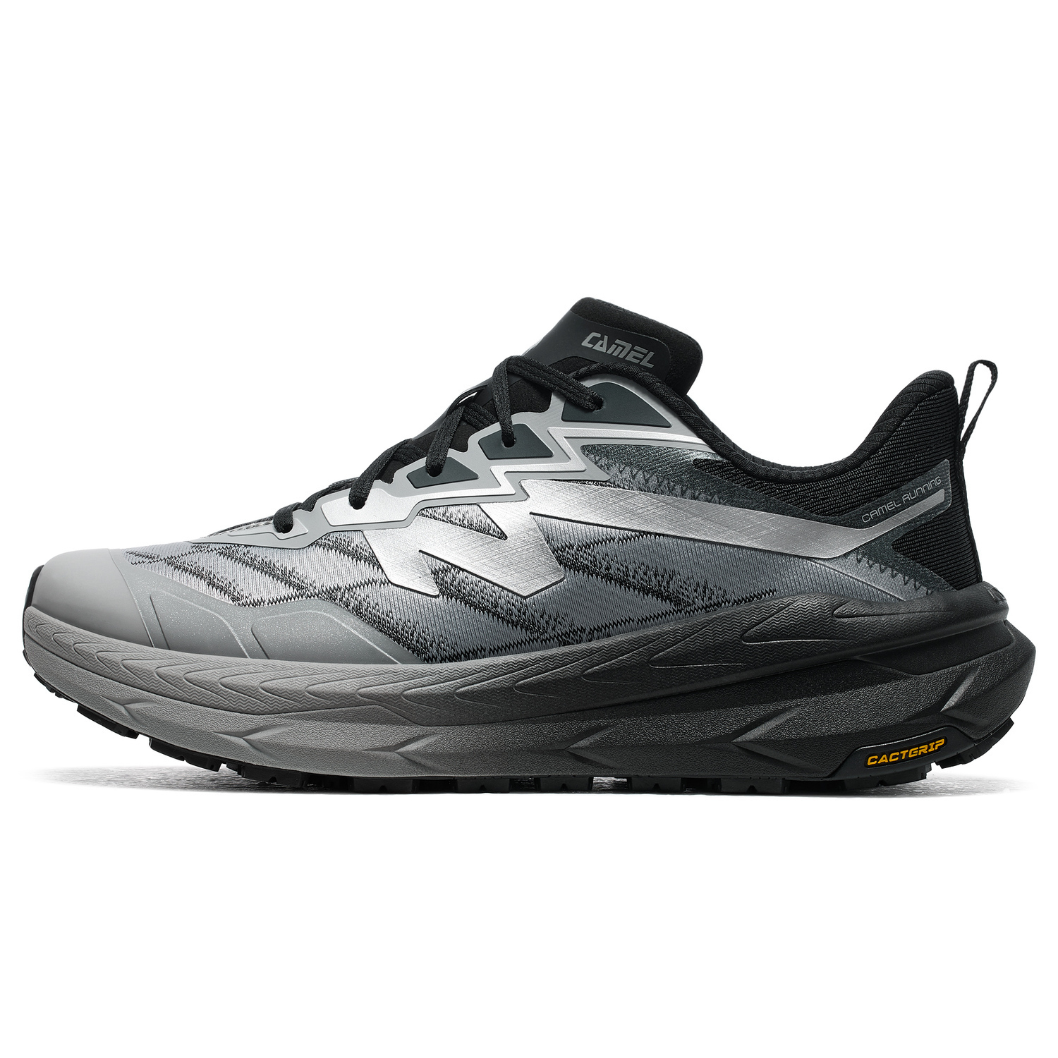 Амортизирующие и водонепроницаемые низкие кроссовки для бега мужские CAMEL, черный/замковый серый 
Амортизирующие и водонепроницаемые низкие кроссовки для бега мужские CAMEL, черный/замковый серый