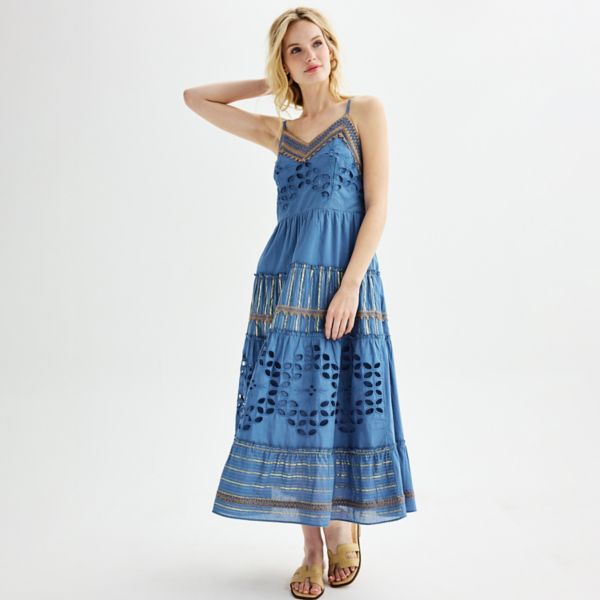 Женское многоярусное платье-комбинация без рукавов с отделкой крючком Farmers Market, синий
Женское многоярусное платье-комбинация без рукавов с отделкой крючком Farmers Market, синий