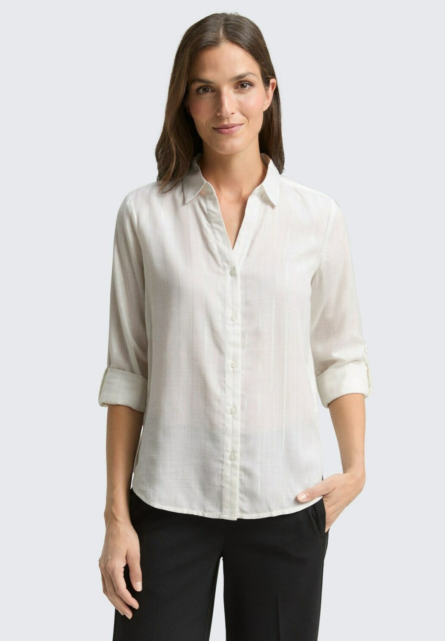 Блуза TOM TAILOR Button-down blouse, White Pinstripe With Lurex/White
Блуза TOM TAILOR Button-down blouse, White Pinstripe With Lurex/White