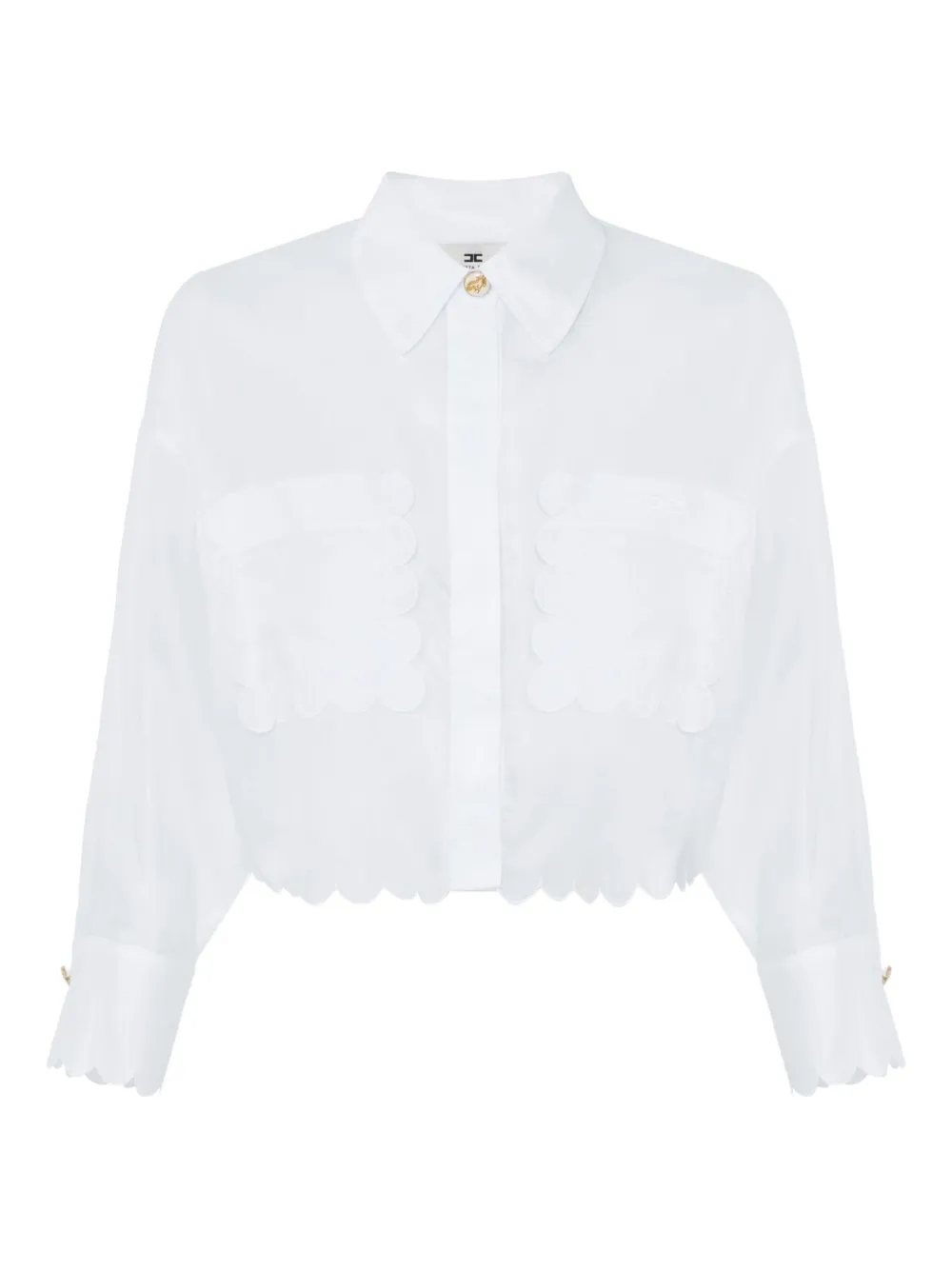 Рубашка с фестонами Elisabetta Franchi, синий
Рубашка с фестонами Elisabetta Franchi, синий