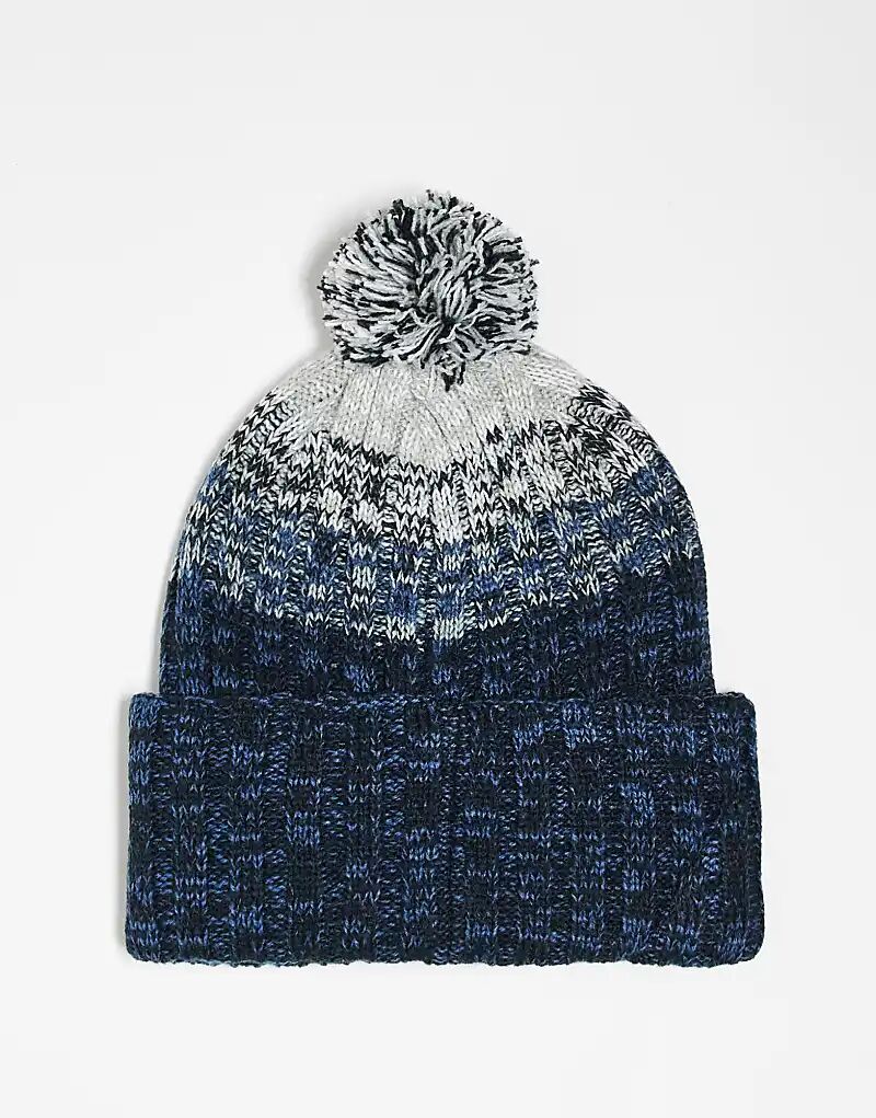 Вязаная шапка-бини NY Yankees в синюю полоску 47 Brand 
Вязаная шапка-бини NY Yankees в синюю полоску 47 Brand