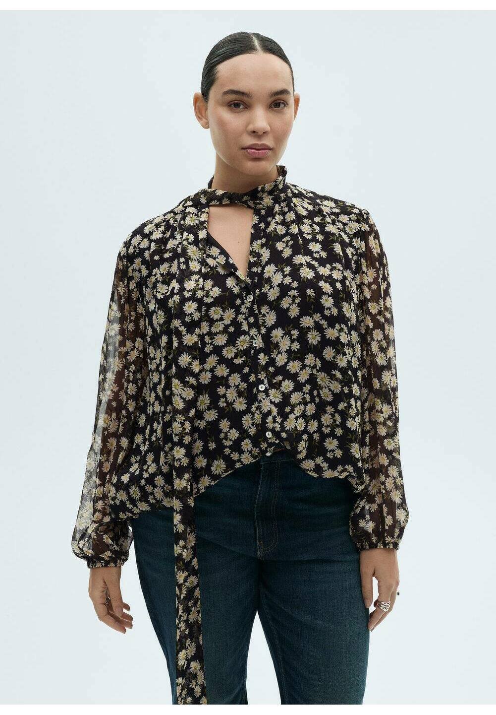 Блузка на пуговицах BELLE Mango, черный
Блузка на пуговицах BELLE Mango, черный