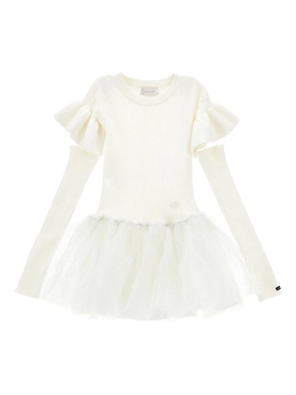 Платье из тюля с оборками Monnalisa, нейтральный
Платье из тюля с оборками Monnalisa, нейтральный