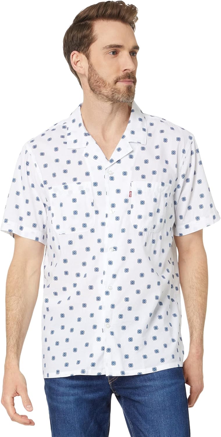 Мужская классическая рубашка Camper с коротким рукавом Levi's, Bright White
Мужская классическая рубашка Camper с коротким рукавом Levi's, Bright White