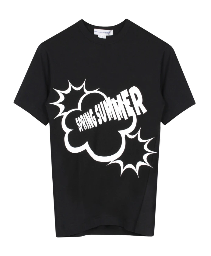 Черная футболка с принтом, короткие рукава. Comme Des Garã§Ons, черный
Черная футболка с принтом, короткие рукава. Comme Des Garã§Ons, черный