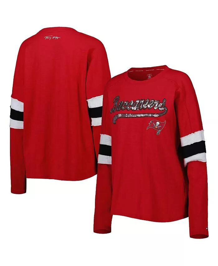 Красная женская футболка-туника с длинными рукавами Tampa Bay Buccaneers Justine Tommy Hilfiger
Красная женская футболка-туника с длинными рукавами Tampa Bay Buccaneers Justine Tommy Hilfiger