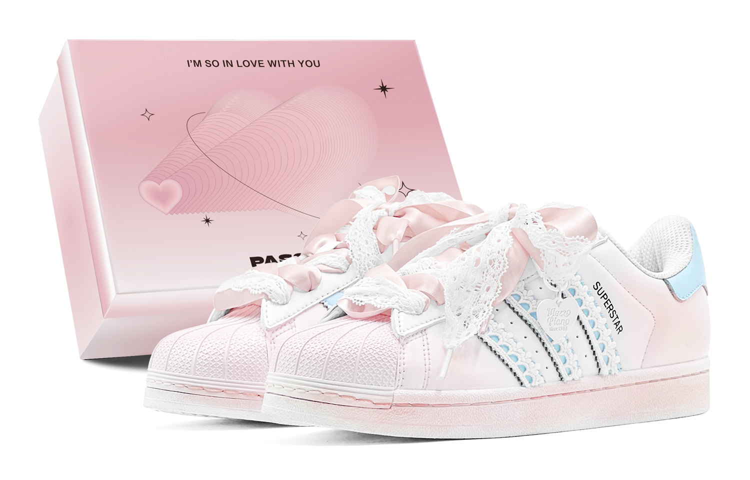 Superstar Romantic Favor, пара, Tide Set Love, кружевные шнурки низкие кеды для скейтбординга унисекс Adidas Originals, розовый
Superstar Romantic Favor, пара, Tide Set Love, кружевные шнурки низкие кеды для скейтбординга унисекс Adidas Originals, розовый