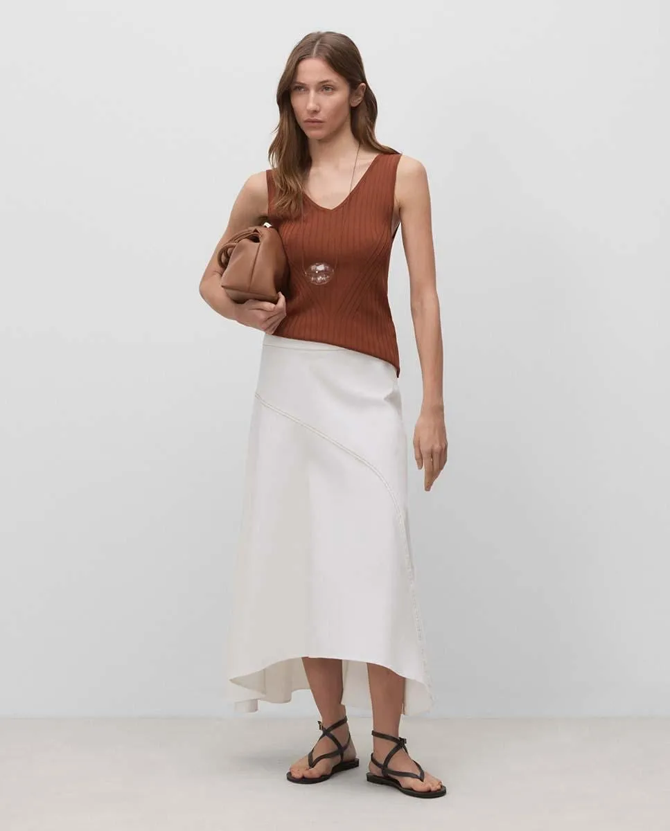 Асимметричная юбка с контрастной строчкой Simorra, белый
Асимметричная юбка с контрастной строчкой Simorra, белый