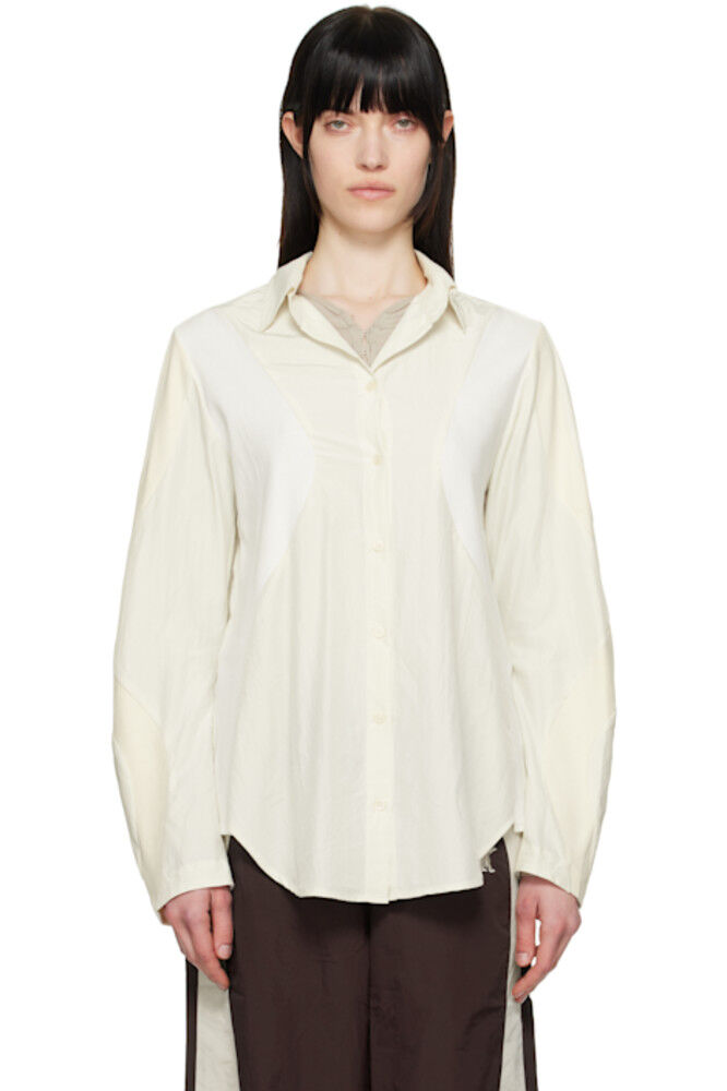 Рубашка Off-White с изогнутыми вставками OPEN YY
Рубашка Off-White с изогнутыми вставками OPEN YY