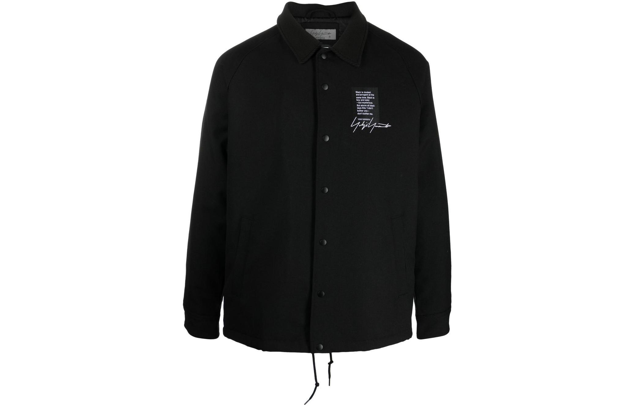 Yohji Yamamoto Шерстяная рубашка с принтом логотипа, Black
Yohji Yamamoto Шерстяная рубашка с принтом логотипа, Black