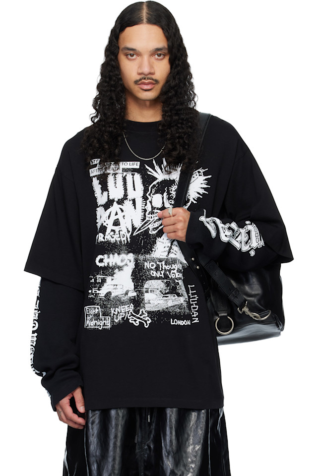 Lu'U Dan Черная двухслойная футболка
Lu'U Dan Черная двухслойная футболка