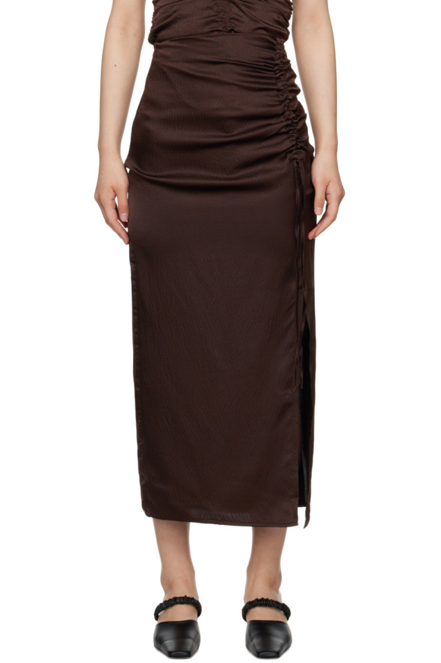 Юбка миди с буфами Elleme, коричневый
Юбка миди с буфами Elleme, коричневый