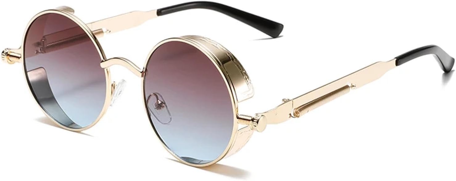 Солнцезащитные очки с защитой от УФ-излучения UV400 | Круглые мужские очки в металлической оправе | Линзы конфетных цветов для занятий спортом на открытом воздухе и вождения DSVIGF, Golden-grey Blue
Солнцезащитные очки с защитой от УФ-излучения UV400 | Круглые мужские очки в металлической оправе | Линзы конфетных цветов для занятий спортом на открытом воздухе и вождения DSVIGF, Golden-grey Blue