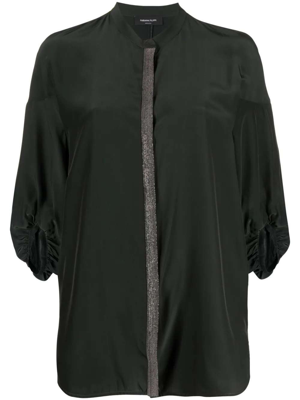 Рубашка со стразами Fabiana Filippi, зеленый 
Рубашка со стразами Fabiana Filippi, зеленый