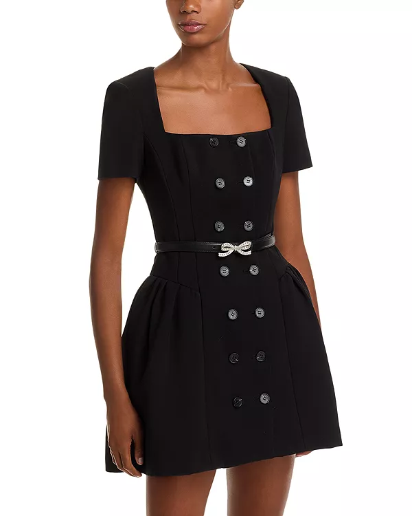 Черное мини-платье из крепа с короткими рукавами Self-Portrait, черный
Черное мини-платье из крепа с короткими рукавами Self-Portrait, черный