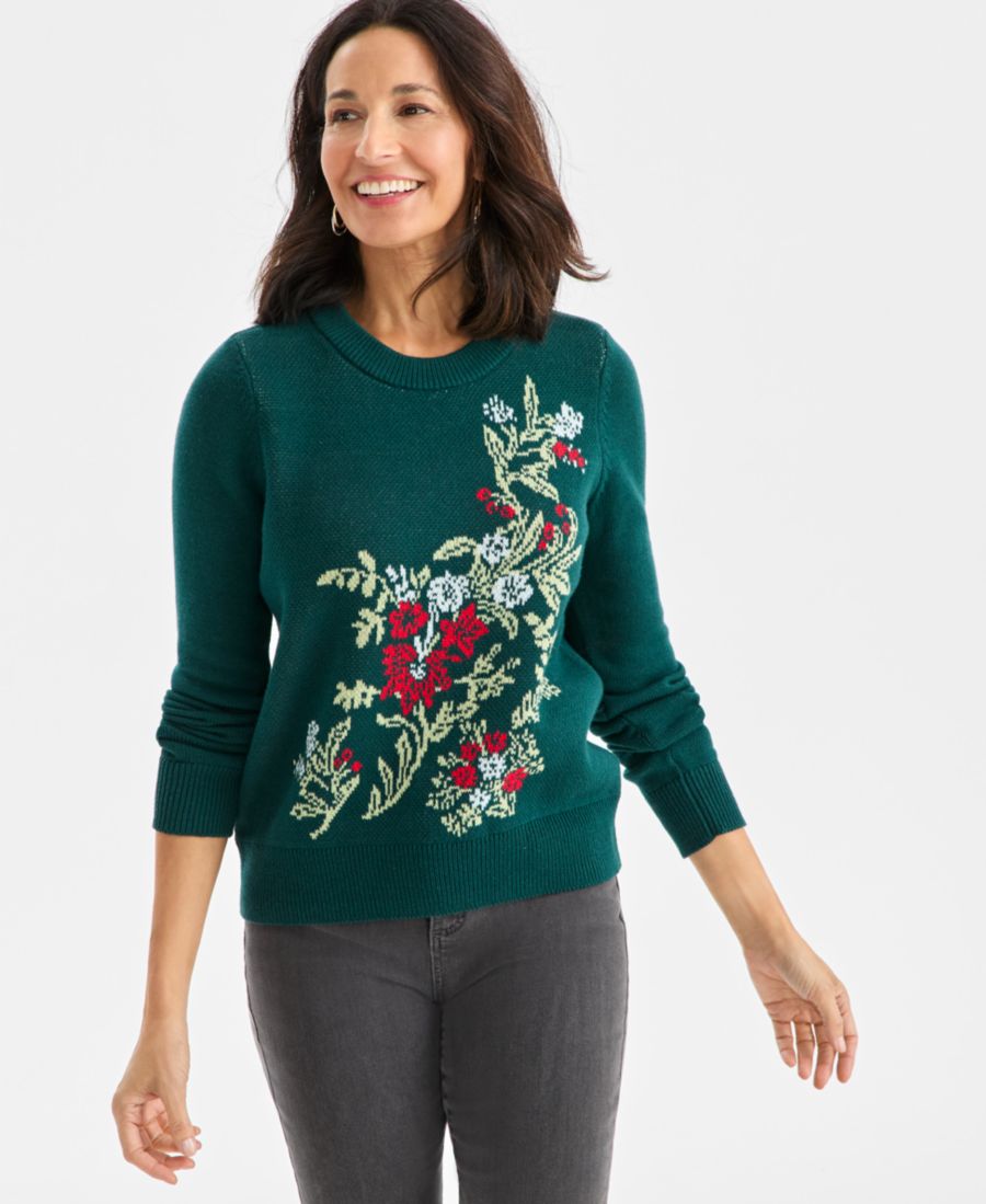 Укороченный свитер с длинными рукавами и цветочным принтом "Whimsy", эксклюзивно представленный в Macy's Style & Co, Celebrate Pine
Укороченный свитер с длинными рукавами и цветочным принтом "Whimsy", эксклюзивно представленный в Macy's Style & Co, Celebrate Pine