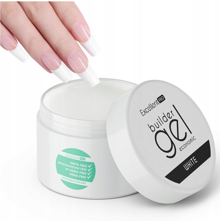 Excellent Pro Builder Gel Экономичный белый строительный гель 50 г
Excellent Pro Builder Gel Экономичный белый строительный гель 50 г