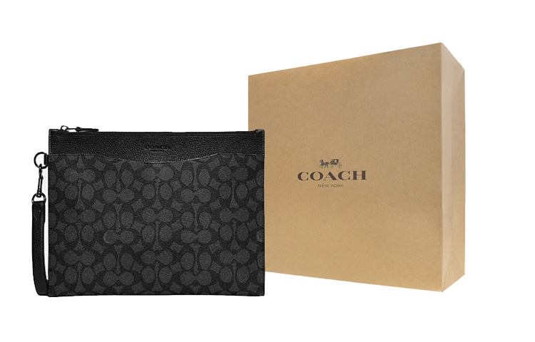 COACH Кожаная сумка для документов на запястье 
COACH Кожаная сумка для документов на запястье