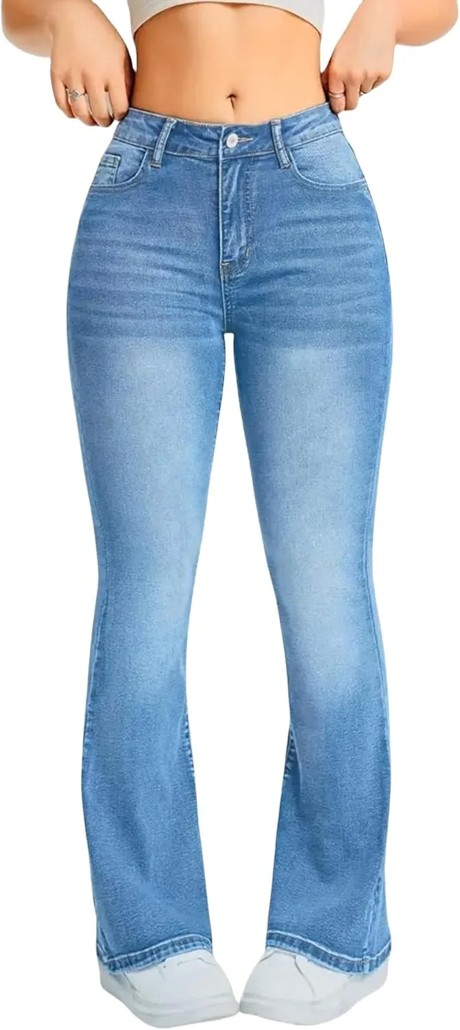 Женские джинсы с высокой талией и расклешенным низом, Stretchy Skinny, Blue Bell Bottoms, Tummy Control TimeGofate
Женские джинсы с высокой талией и расклешенным низом, Stretchy Skinny, Blue Bell Bottoms, Tummy Control TimeGofate