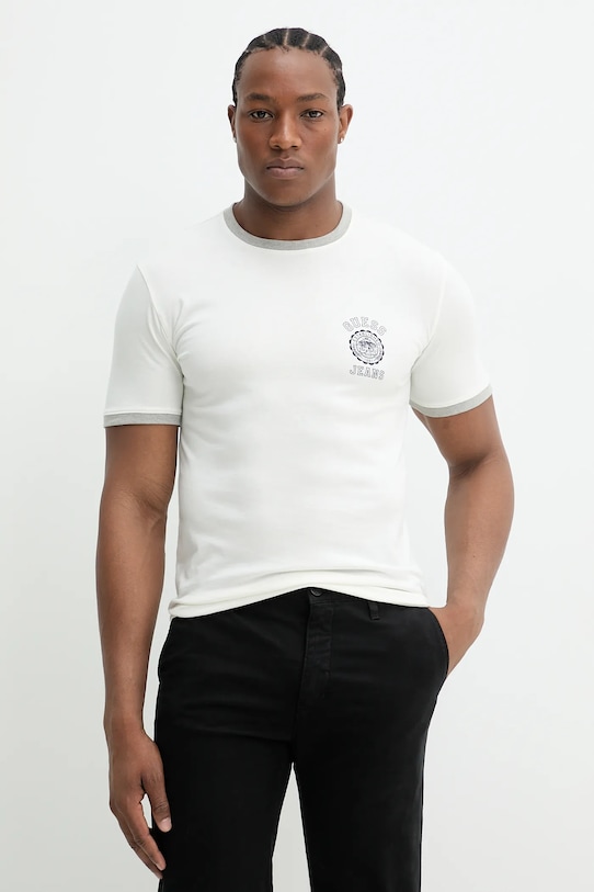 Хлопковая футболка Guess Jeans, бежевый
Хлопковая футболка Guess Jeans, бежевый